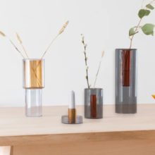 Block design vase réversible M fumé et ambre chez Dodé à Nantes 2