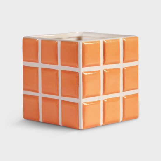 &Klevering vase tile orange chez Dodé à Nantes